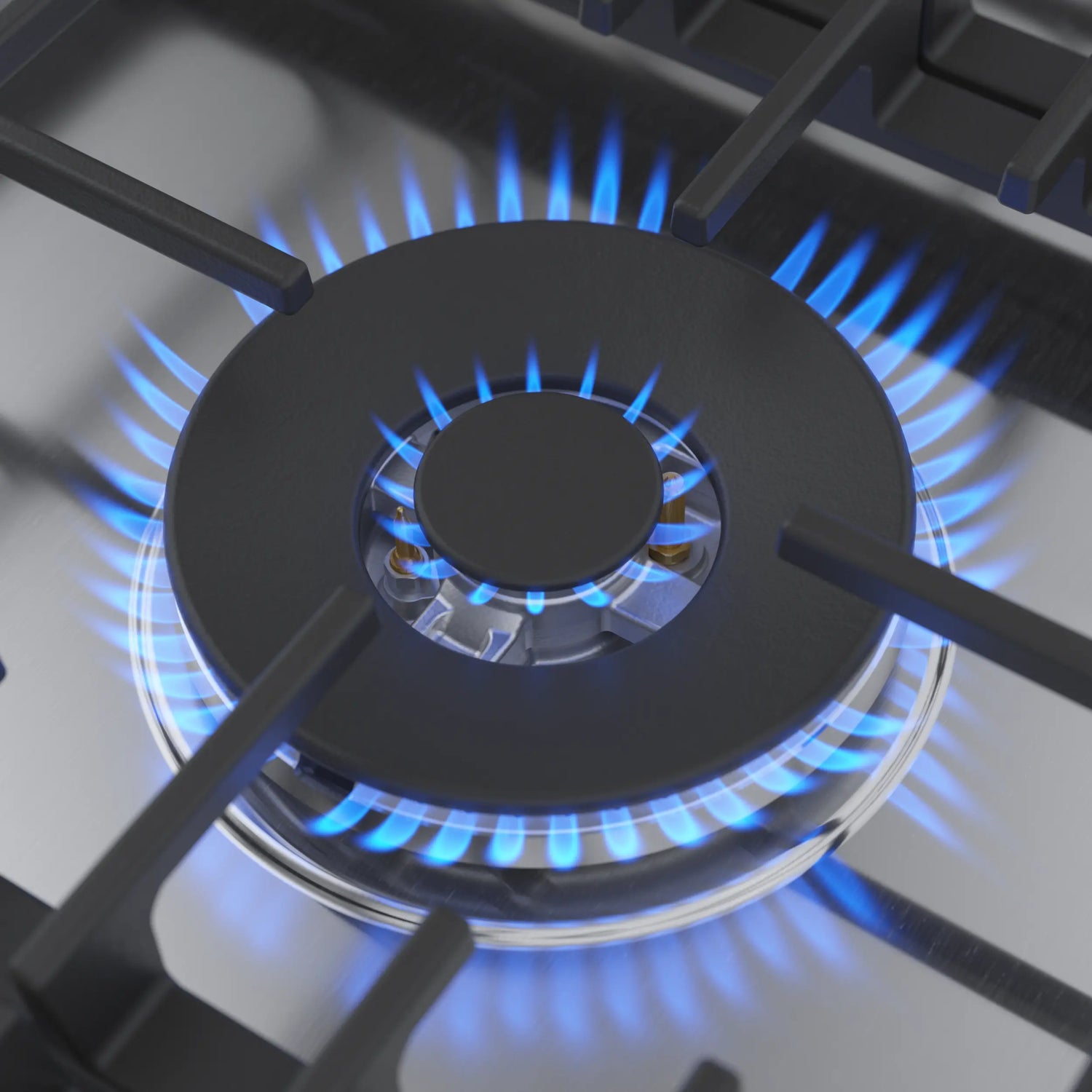 Bosch NGM8059UC center dual-flame power burner with flames