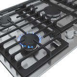 Bosch NGM5659UC gas cooktop OptiSim burner with flames