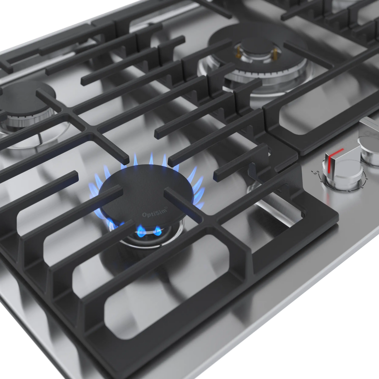 Bosch NGM8659UC OptiSim burner with flames