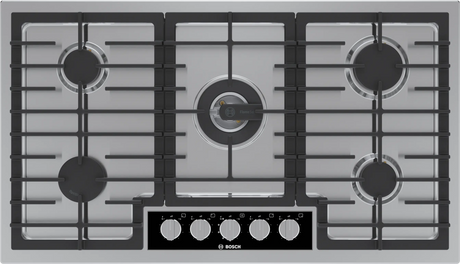 Bosch NGMP659UC 36 inch gas cooktop top view