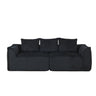 Minimalist 3 Seater Sofa With Curved Lines And Gently Sloped Backrest