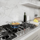 Bosch NGM8059UC gas cooktop cooking fish and vegetables