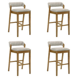 Landyn - 30" Amber Glow Bar Height Rubberwood Barstool