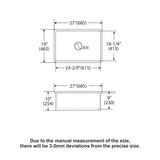 Rectangular Deep Single Bowl, Kitchen Sink With Dual Mount Installation