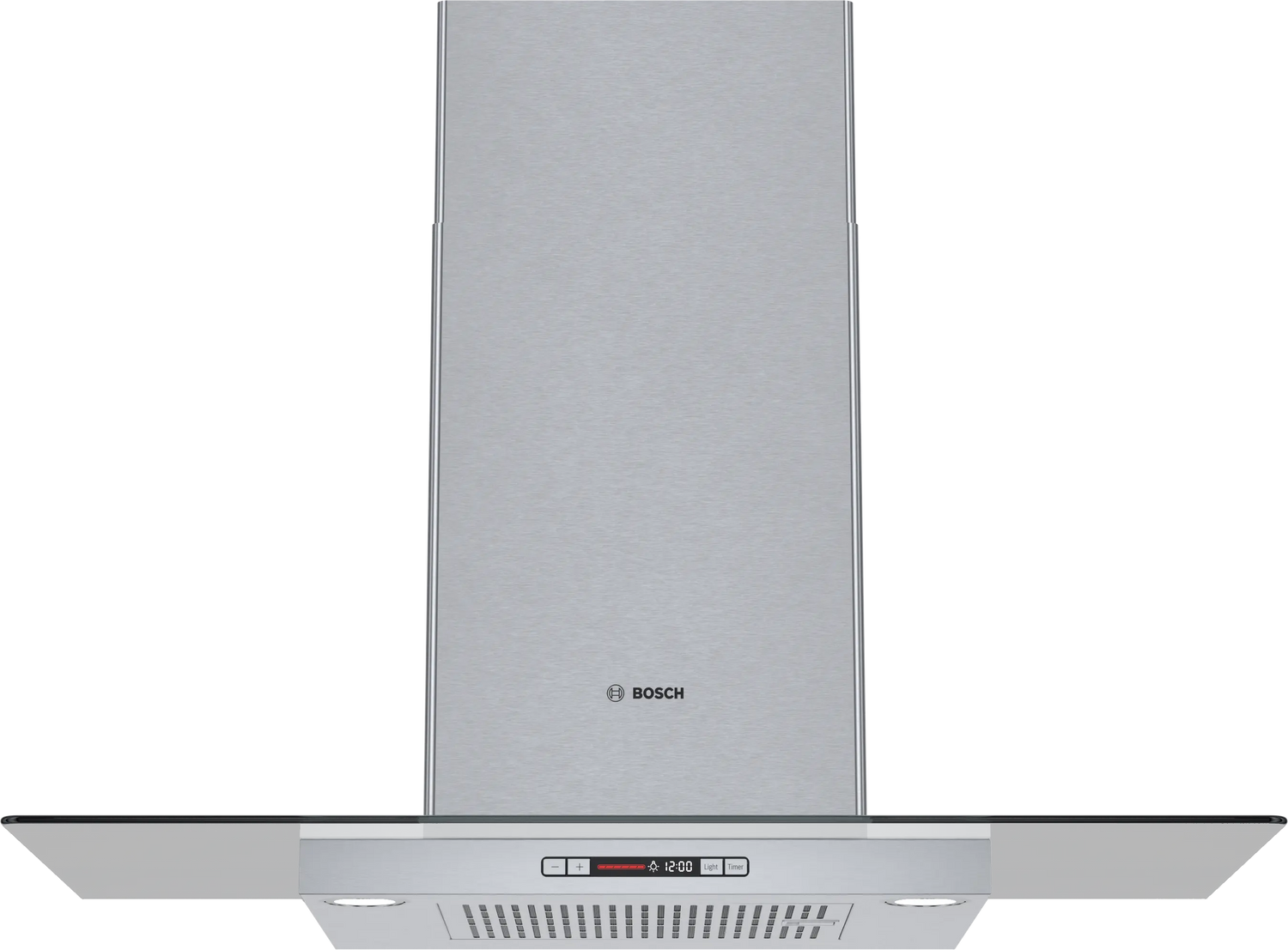 Bosch HCG56651UC 36 inch glass canopy wall hood front view