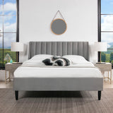 Aspen - Vertical Tufted Modern Headboard Platform Bed Set