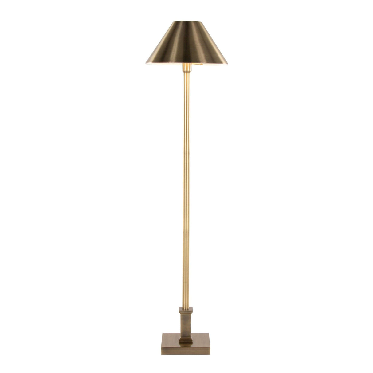 Perry - 60" Metal Floor Lamp - Antique Brass