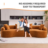 4 Seater Sofa With Chenille Fabric, 30D, 60 Hardness Full Sponge, 4 Pillow For Living Room, Home Furniture Sleeper Sectional Sofa For Apartment