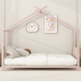 Metal House Platform Bed With Modern Design And Durable Frame