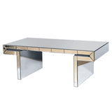 American Vintage Industrial Coffee Table, Double Tier Design