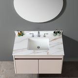 Vanity Top With Undermount Sink And Backsplash, Sintered Stone