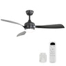 Ceiling Fan With 3 Blades, Remote Control, Reversible DC Motor, Noiseless Operation, 3 Downrods