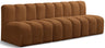 Arc - Velvet 3 Piece Modular Straight Sofa