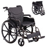 Lightweight Wheelchair Foldable For Adults, Manual Transport Chair With Double Brakes