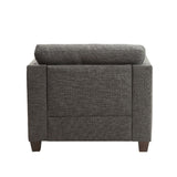 Laurissa - Chair With 3 Pillows - Light Charcoal Linen
