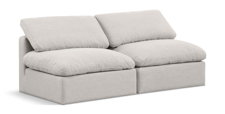 Indulge - Linen 2 Seat Modular Armless Sofa