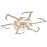 Flower Ceiling Fan With LED Dimmable Light, Flush Mount Ceiling Fan With Remote Control, Low Profile Design, 6 Speeds, Timing Function