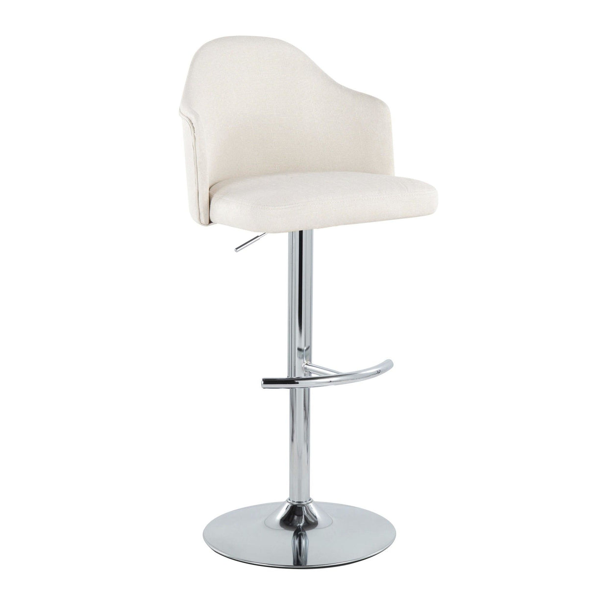 Ahoy - Adjustable Barstool With Chrome Metal Base (Set of 2)