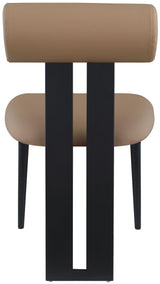 Dario - Faux Leather Dining Chair With Black Frame (Set of 2)