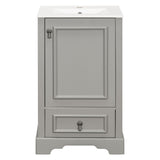 Bathroom Vanity With Sink, Soft Close Door, Adjustable U-Shaped Shelf