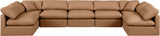 Indulge - Faux Leather 7 Piece Modular U-Shaped Sectional