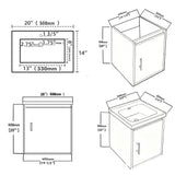 20" Floating Bathroom Vanity Combo With Wall Cabinet, Ceramic Sink & Soft Close Doors - White