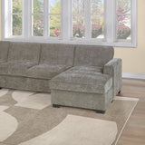 Sectional With RAF Chaise, Armless Loveseat & LAF 1 Arm Chair