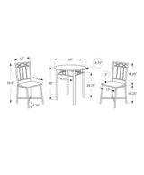Dining Table Set Small Round 3 Pieces Set