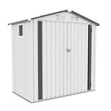 Garden Tool Shed Metal Storage Shed With Peaked Roof Waterproof Lockable Door