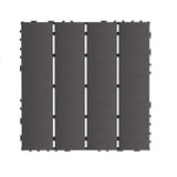 Plastic Interlocking 44 Pack Patio Deck Tiles, Square Waterproof Outdoor All Weather Use