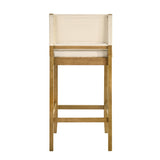 Yaneli - Contemporary Natural Wood Bar Height Kitchen Bar Stool