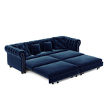 3 In 1 Pull Out Sofa Bed With Movable Ottoman