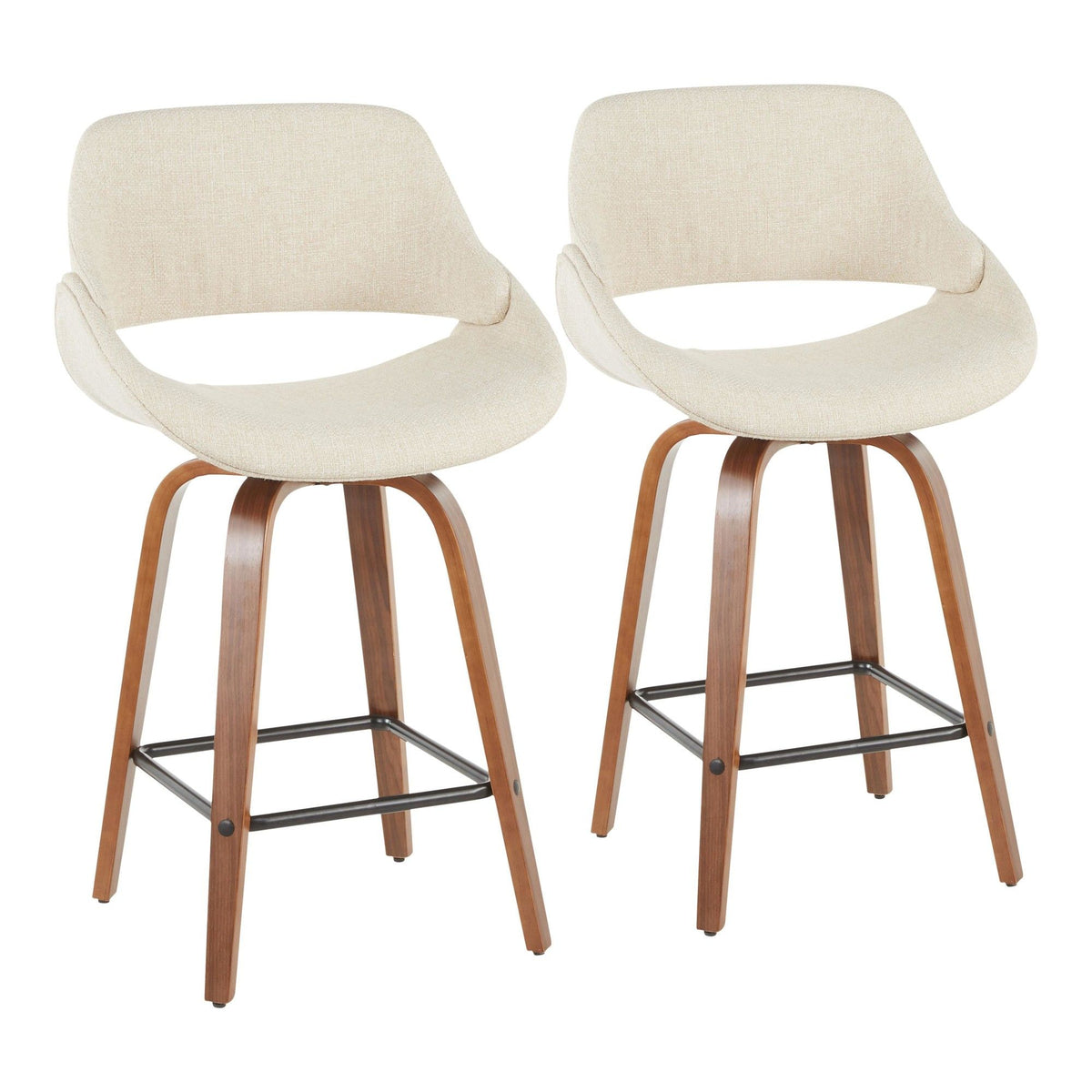Fabrizzi - Counter Stool - Walnut Legs (Set of 2)