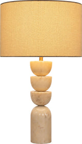 Opus - Linen Textured Fabric And Brass Table Lamp