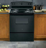 GE JBS160DMBB - 30 in. 5 cu. ft. Electric Range with Coil Burners - Black