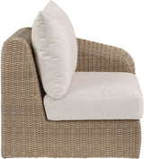 Seacrest - Olefin Water Resistant Fabric And Wicker Outdoor Patio Right Arm Chair