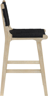 Entwine - Vegan Leather Upholstered Counter Stool - Painted Natural