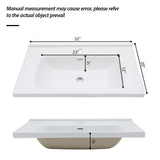 Modern Rectangular Vanity Top With Overflow For Bathroom
