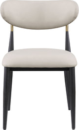 Ronda - Vegan Leather Upholstered Dining Side Chair - Black Legs