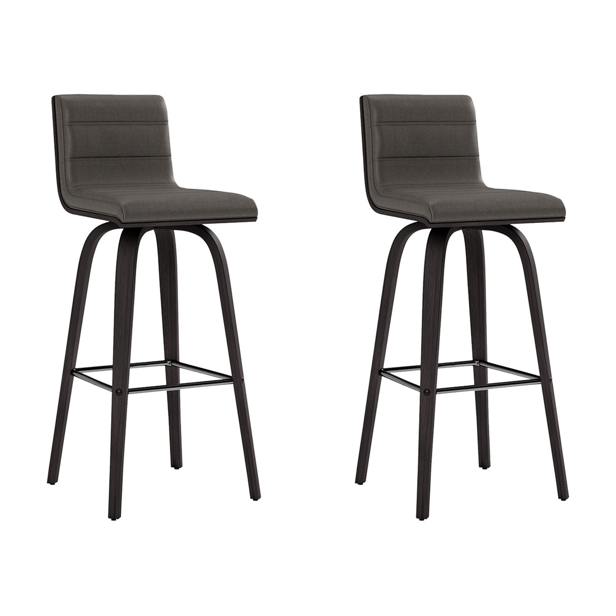Vienna - 30" Swivel Bar Stool - Black Wood