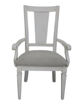 Katia - Arm Chair (Set of 2) - Light Gray Linen & Weathered White