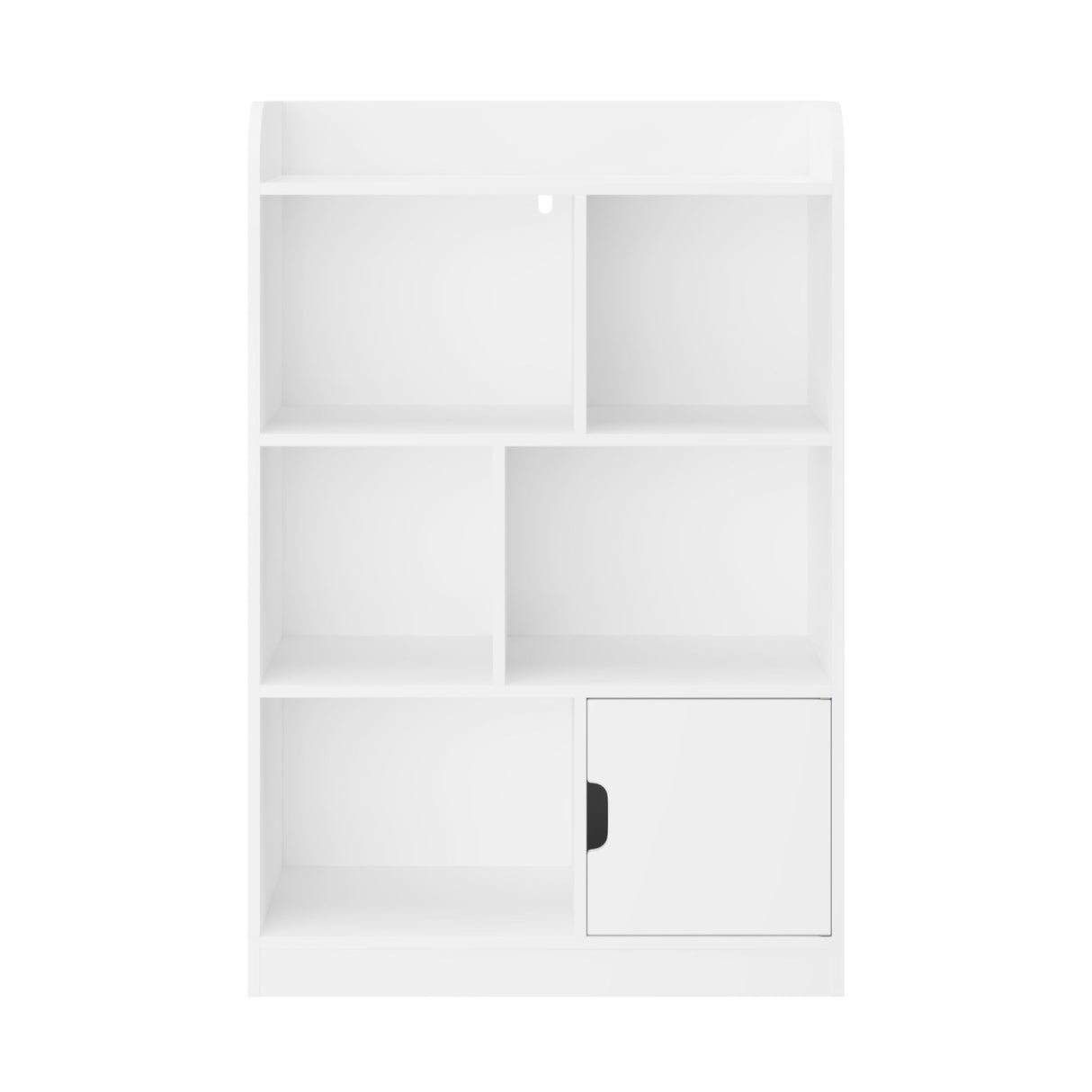 Bookcase With 6 Compartments, Freestanding Bookshelf For Bedroom - White