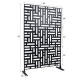 Decorative Freestanding Metal Privacy Screen For Indoor & Outdoor Use
