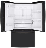 GE GYE22GENDS - 36 in. 22.1 cu. ft. Counter Depth French Door Refrigerator with Ice & Water Dispenser - Fingerprint Resistant Black Slate