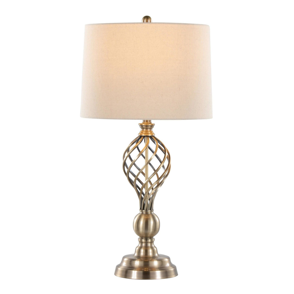 Linx - Twist 29" Metal Table Lamp (Set of 2) - Beige