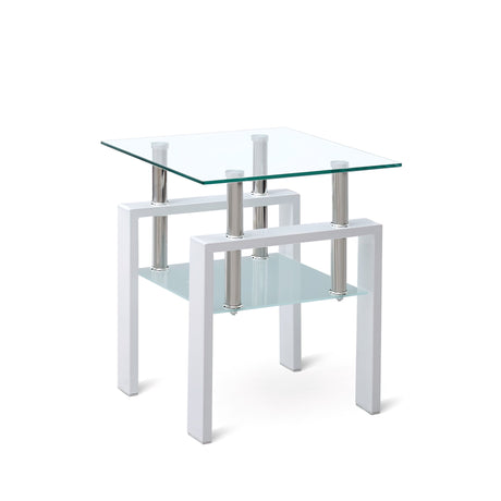 Tempered Glass Table With Storage