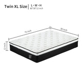 12" Hybrid Mattress With Individual Pocket Spring, Comortable Memory Foam