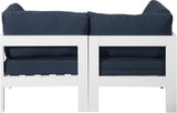 Nizuc - Outdoor Patio 2 Seat Modular Sofa With White Frame