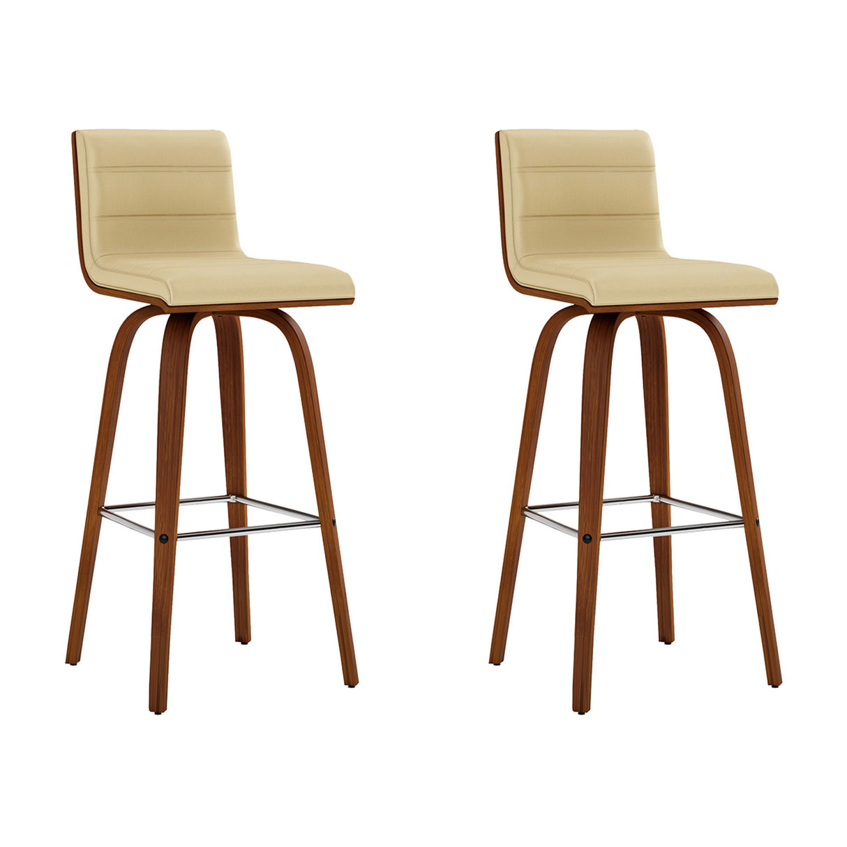 Vienna - 30" Swivel Bar Stool - Walnut Wood