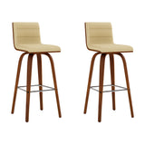 Vienna - 30" Swivel Bar Stool - Walnut Wood